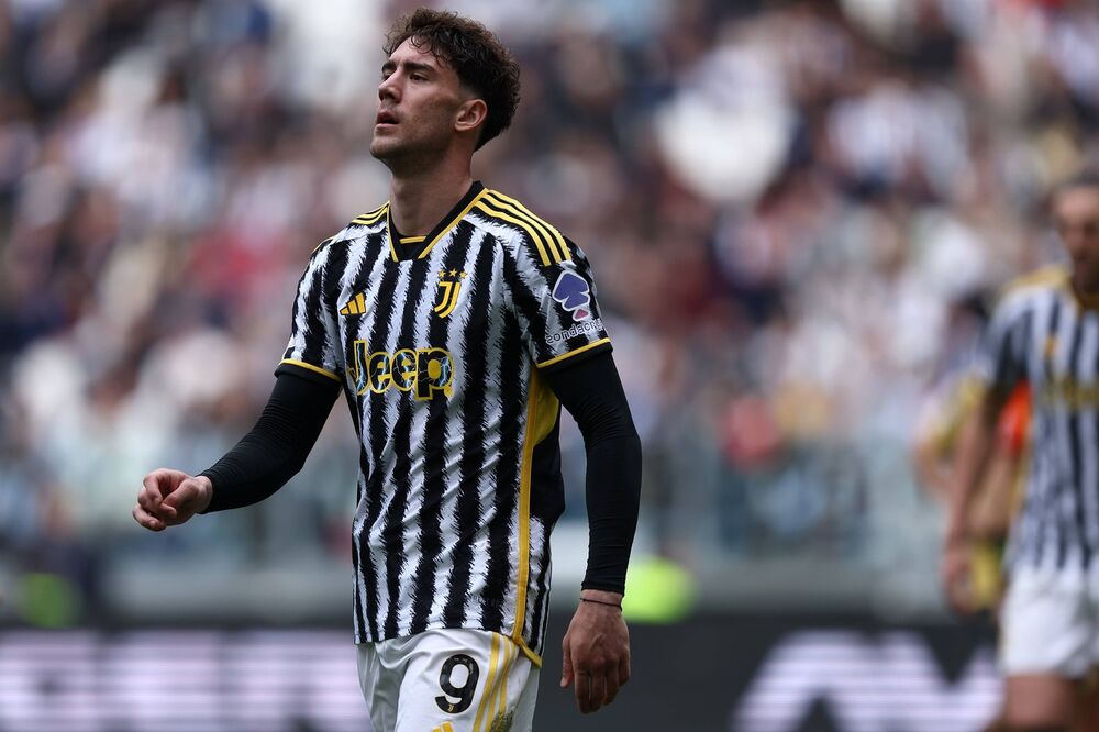 Dušan Vlahović na utakmici Juventusa i Đenove