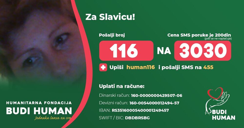 Pomoć za Slavicu Savić