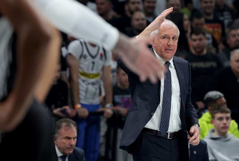 Željko Obradović na utakmici Partizana i Real Madrida