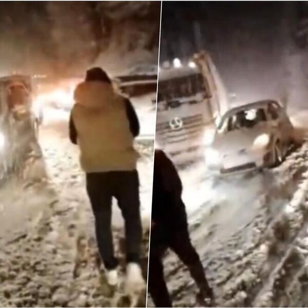 KOLAPŠČINA U CRNOJ GORI: Automobili zaglavljeni u snegu, putevi zavejani! (VIDEO)