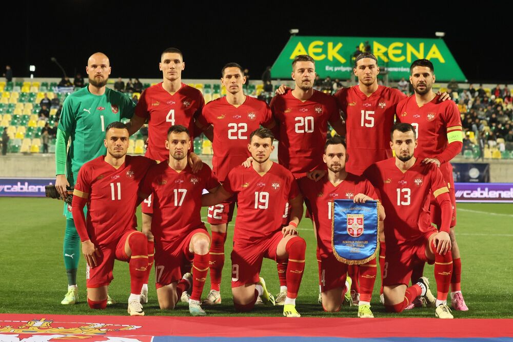 Fudbaleri Srbije pred duel sa Kiprom u Larnaki
