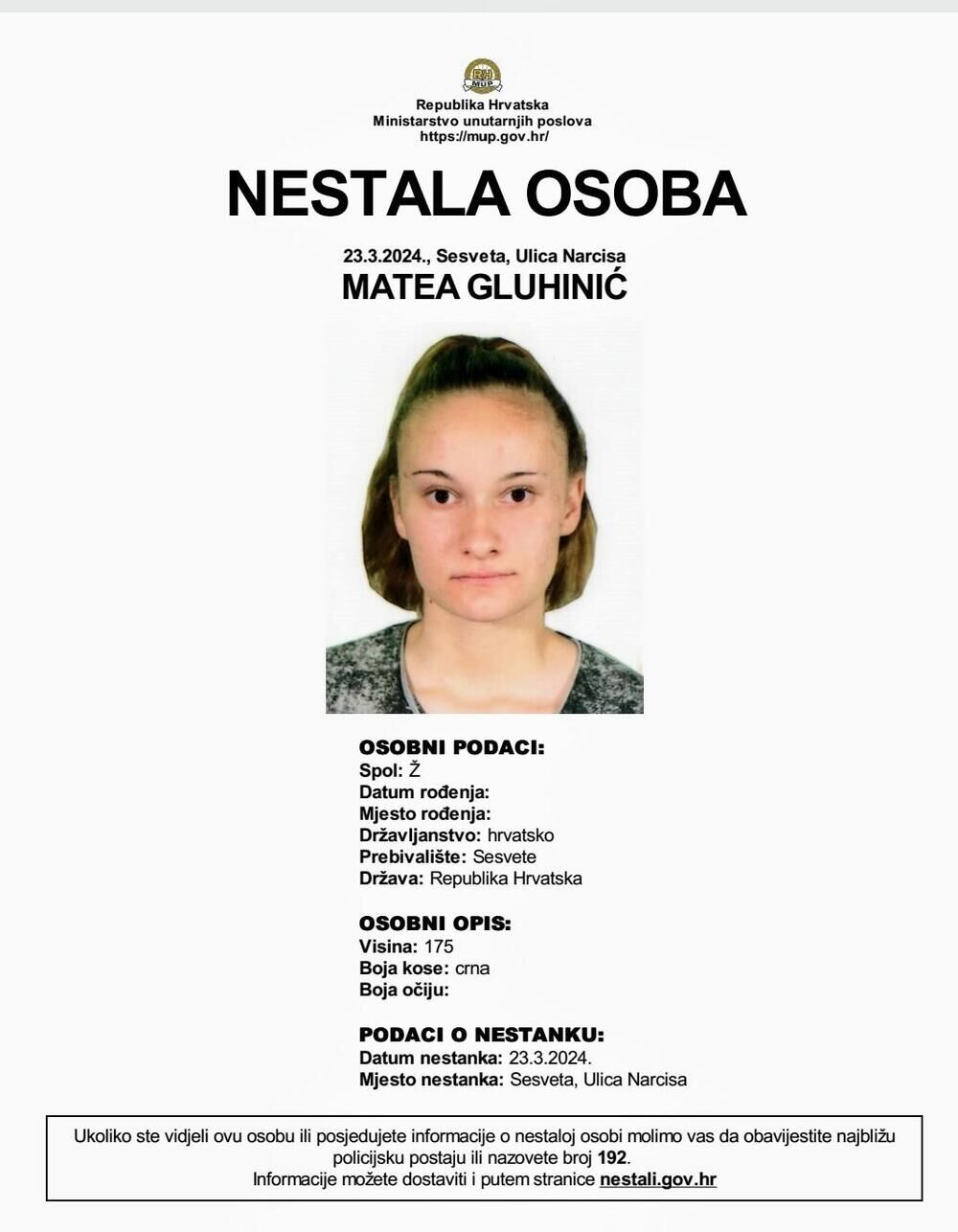 Nestala Matea