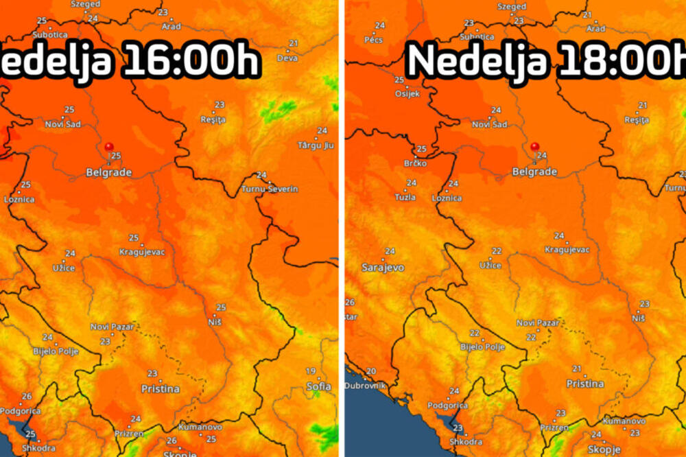 RADARSKI SNIMCI POKAZUJU KAKVO NA VREME OČEKUJE ZA VIKEND: Temperature i do 31 STEPENI (FOTO)