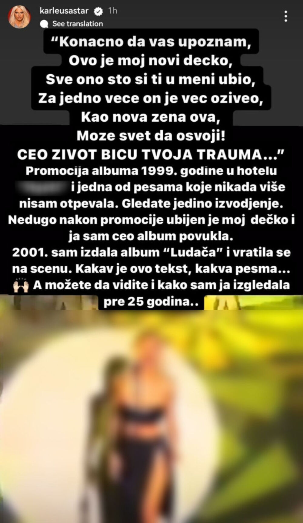 Karleuša otvorila dušu o ubijenom dečku