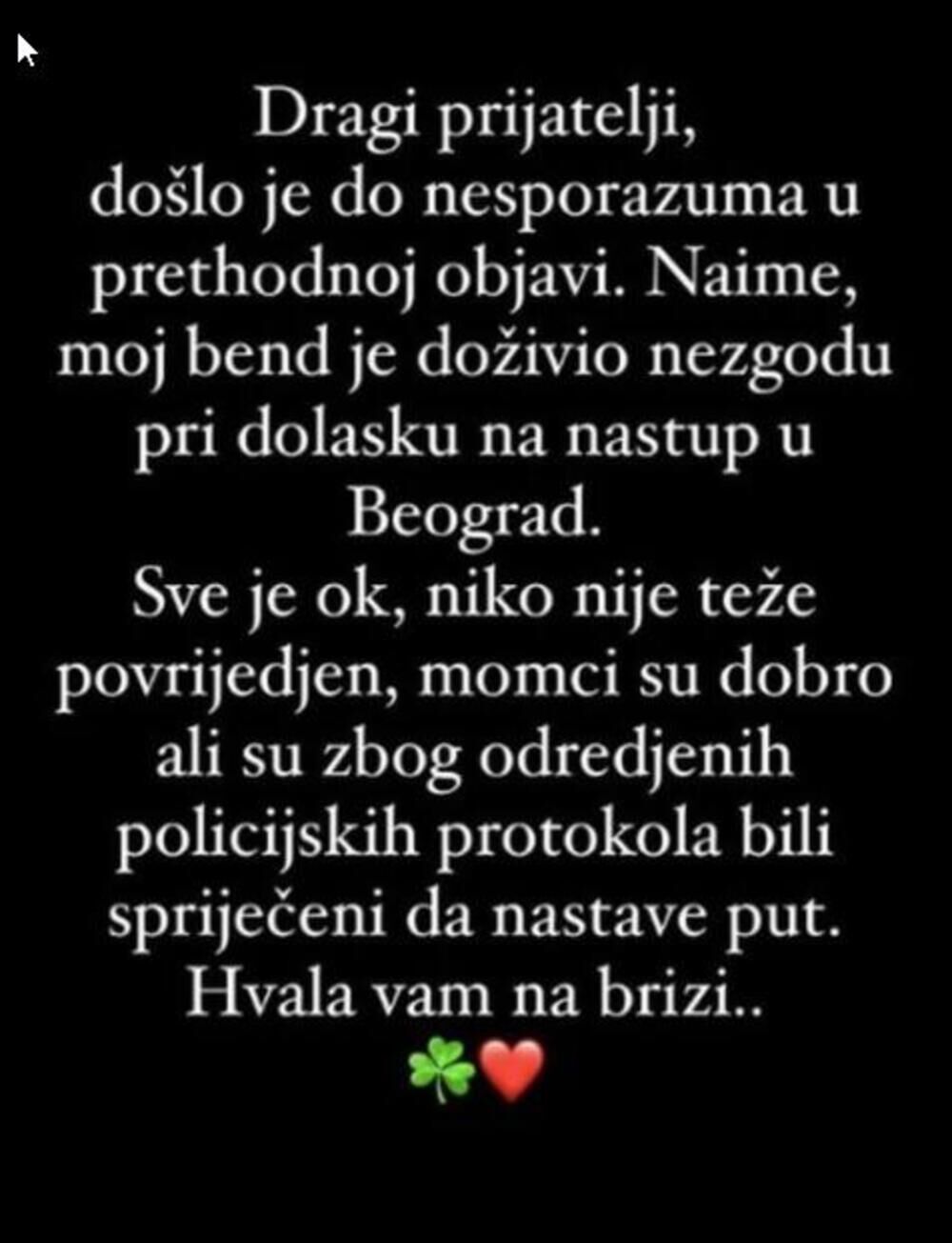 Došlo je do nesporazuma... 