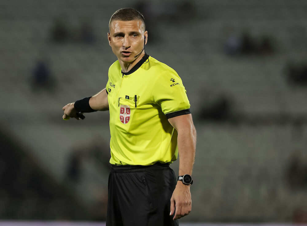 Lazar Lukić na utakmici između Novog Pazara i Partizana