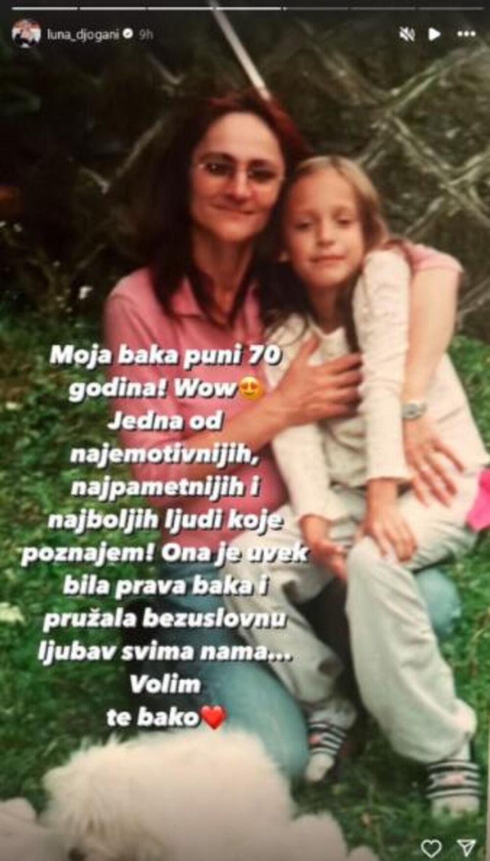 Luna Đogani čestitala rođendan baki