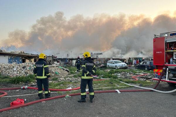 PRVE SLIKE VELIKOG POŽARA KOD NOVOG SADA: Vatra bukvalno gutala naselje, vatrogasci se bore sa stihijom