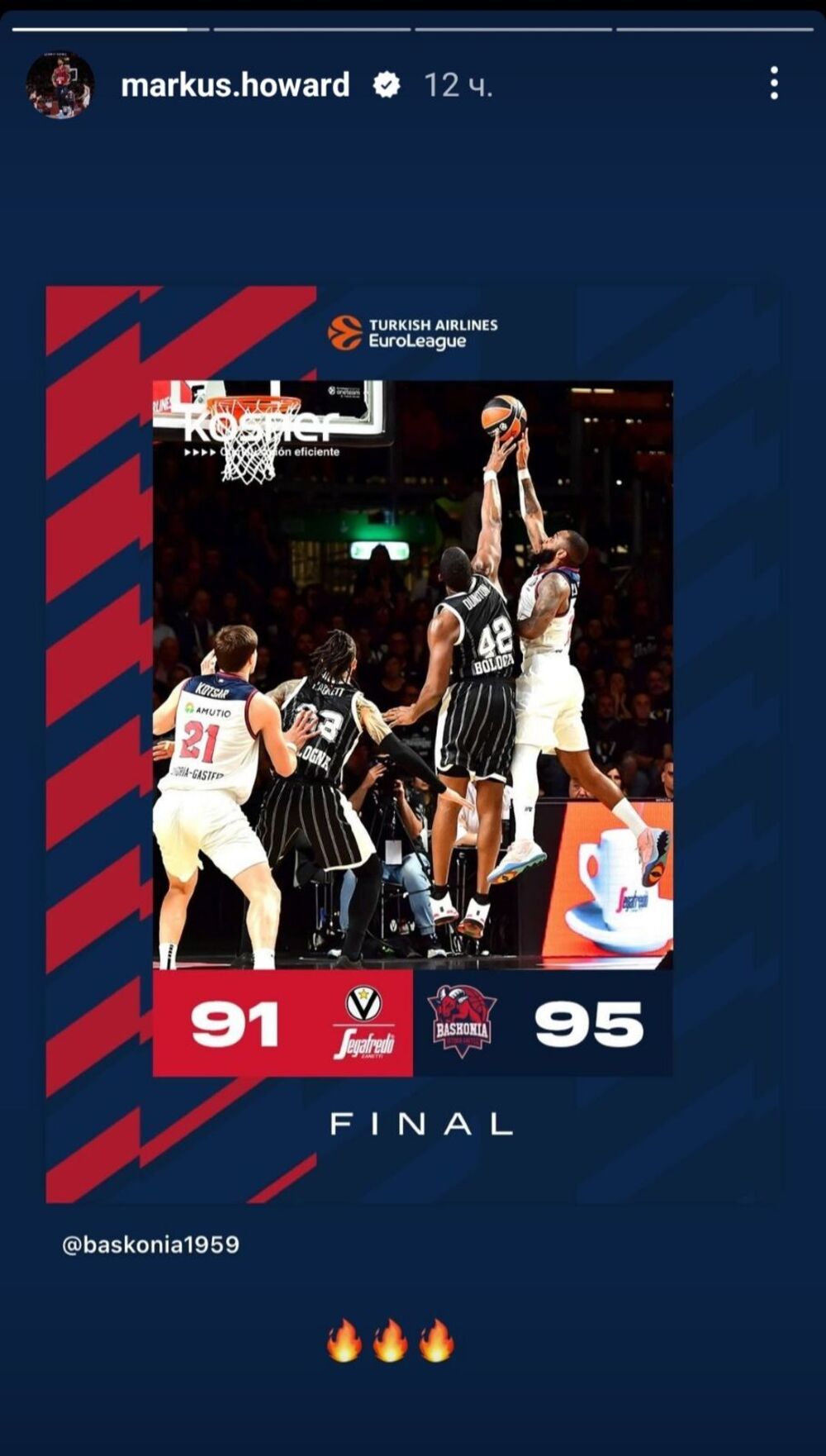 Objava Markusa Hauarda na Instagramu