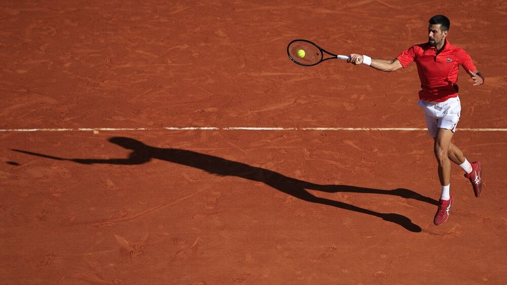 Novak Đoković na meču protiv Kaspera Ruda