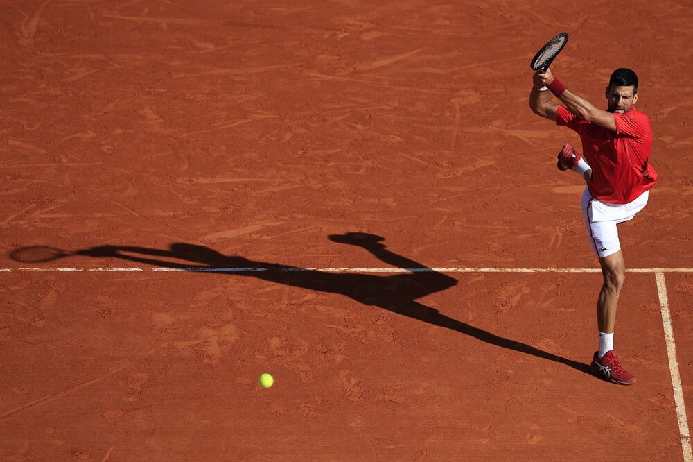 Novak Đoković na meču protiv Kaspera Ruda