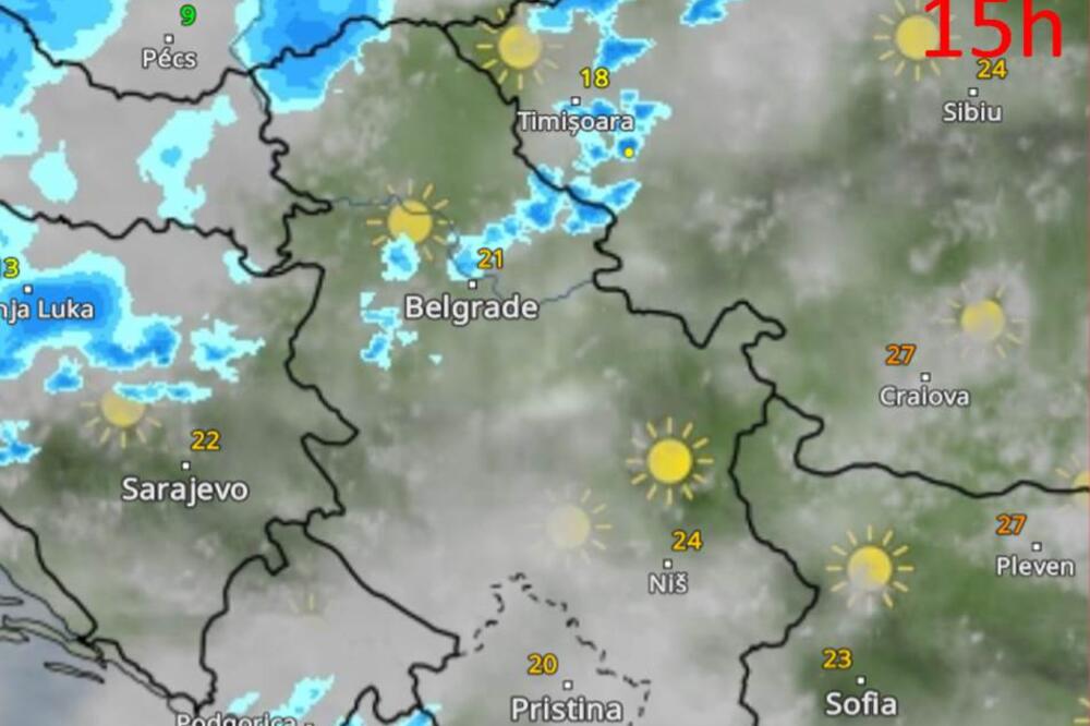 EVO KAKO ĆE SE OBLAČNOST I ZAHLAĐENJE KRETATI IZ SATA U SAT: Prvo će zahvatiti sever Srbije, a onda... (FOTO)