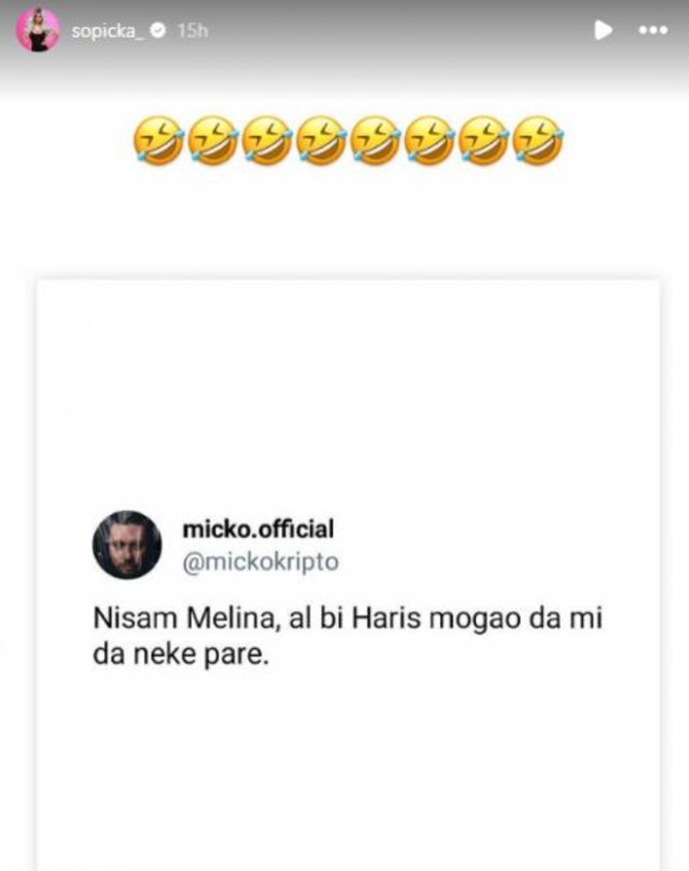 Objava Ivane Šopić