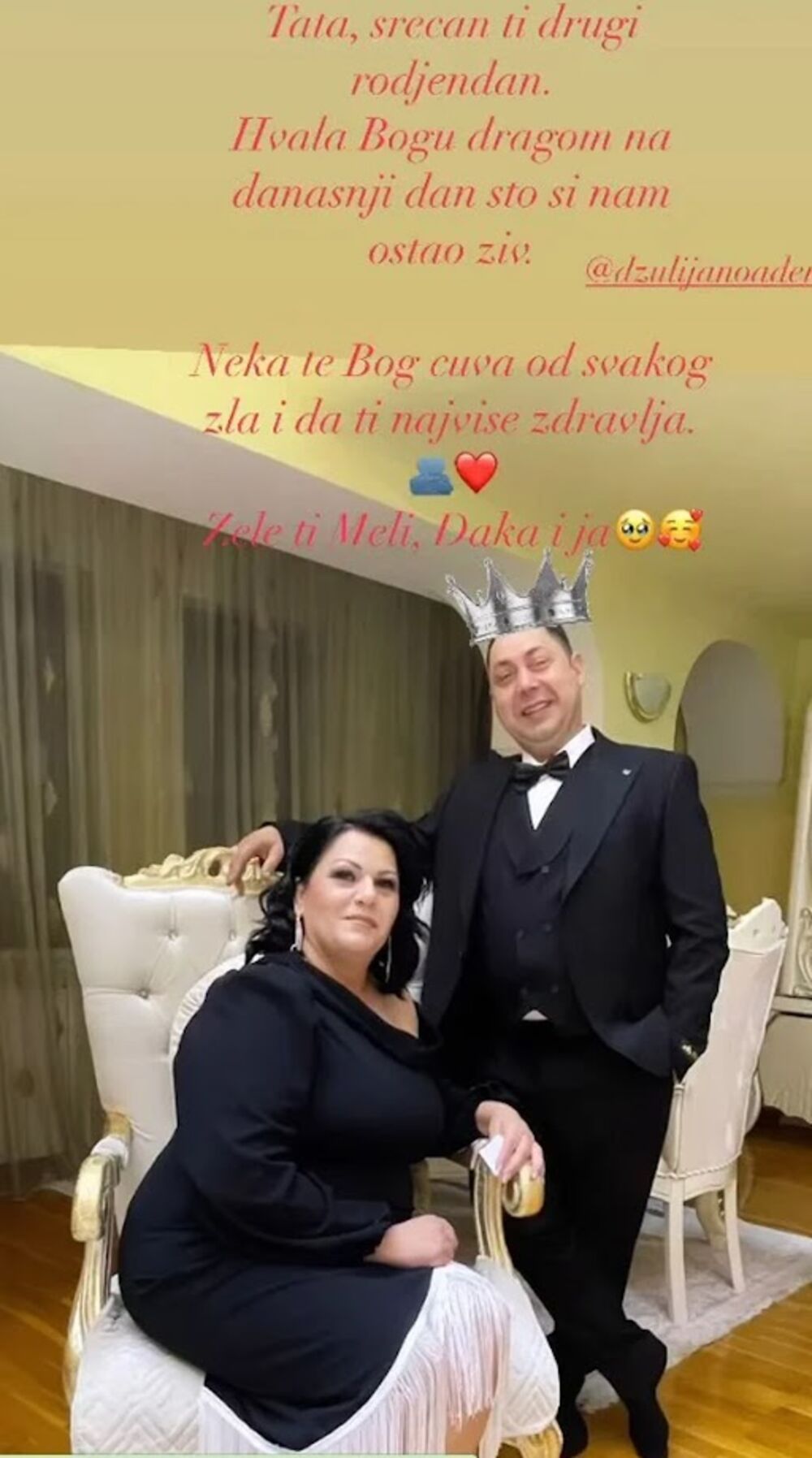 Pevačica je ponosna na svoje roditelje