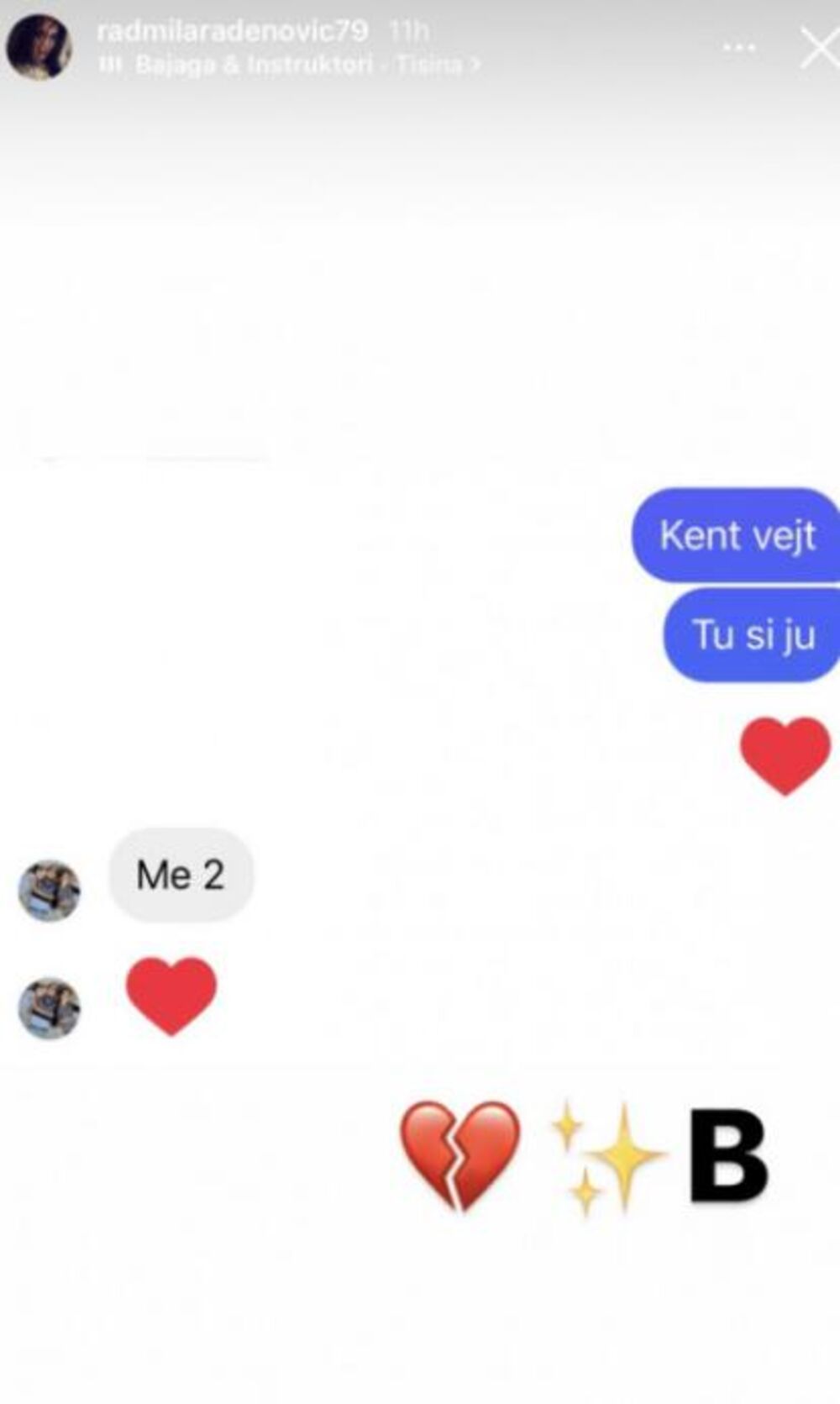 Rada se od prijateljice oprostila na svom Instagramu