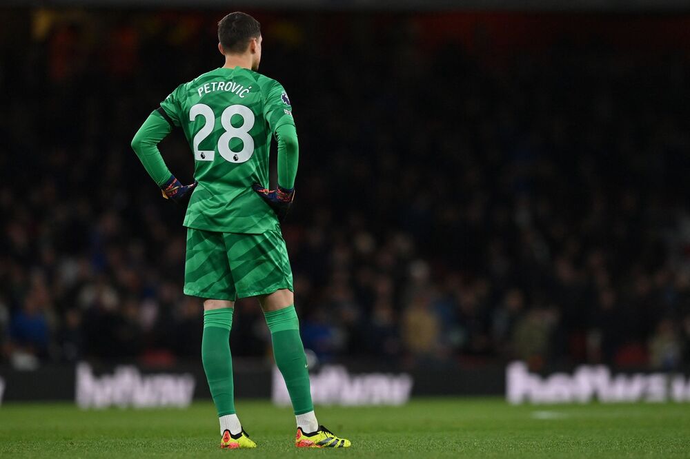 Đorđe Petrović na utakmici Arsenala i Čelsija