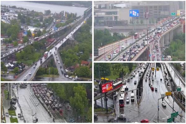 SAOBRAĆAJ U BEOGRADU SKROZ PARALISAN: Kiša dodatno napravila POMETNJU, na ovim lokacijama su "čepovi"! (FOTO)