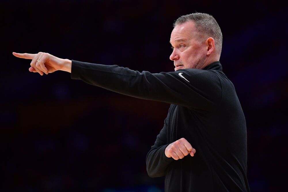 Majk Meloun tokom utakmice Lejkersa i Nagetsa