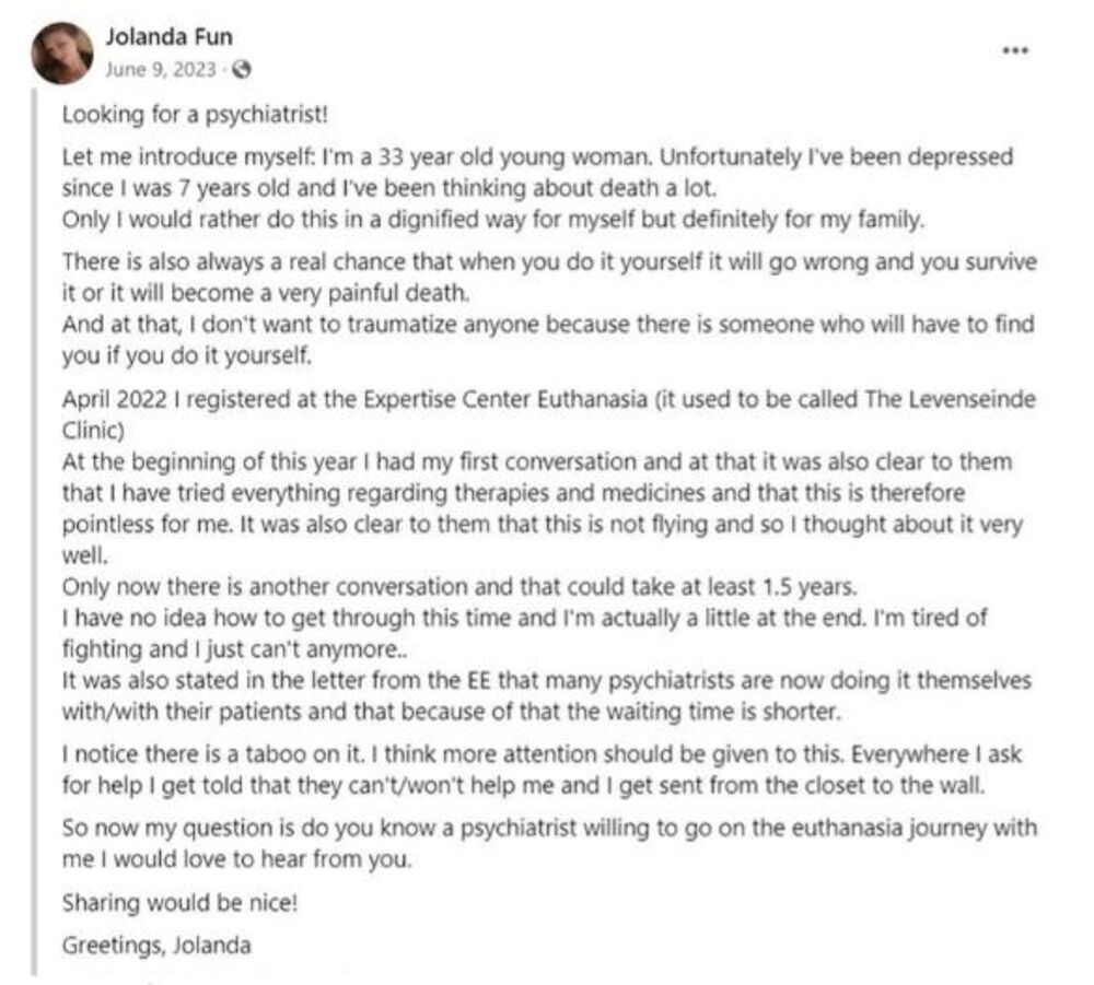 Poruka mlade Jolande 