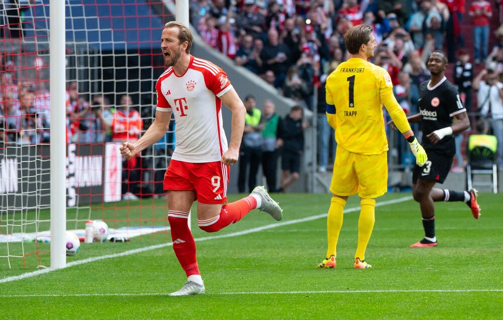 Hari Kejn slavi jedan od golova u dresu Bajerna