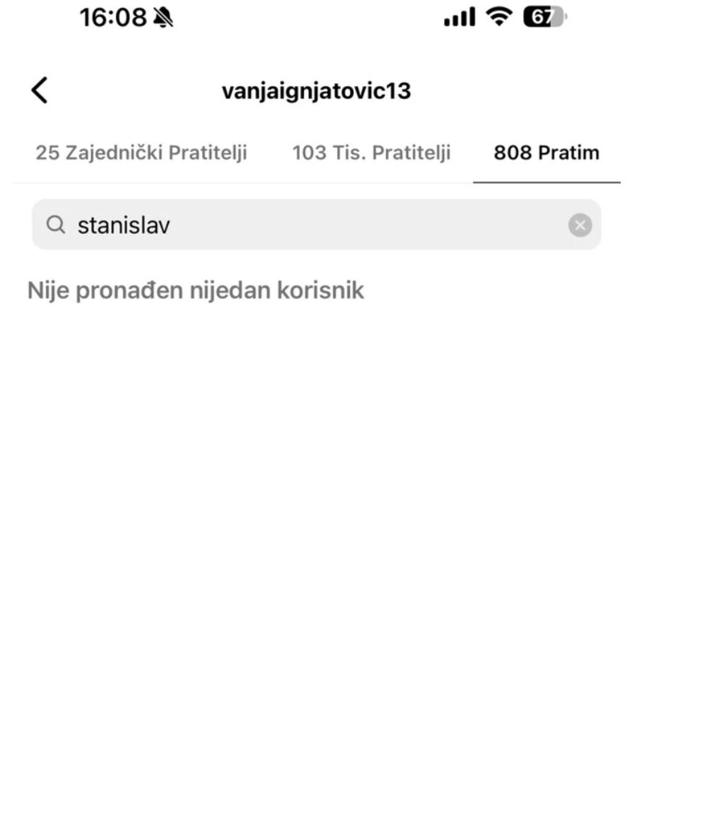 Vanja Ignjatović otpratila Stanislava Krofaka sa Instagrama