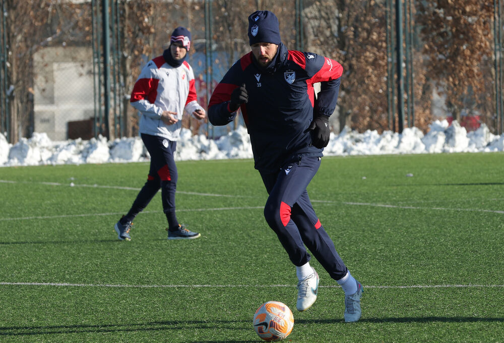 Nemanja Milunović na treningu Crvene zvezde