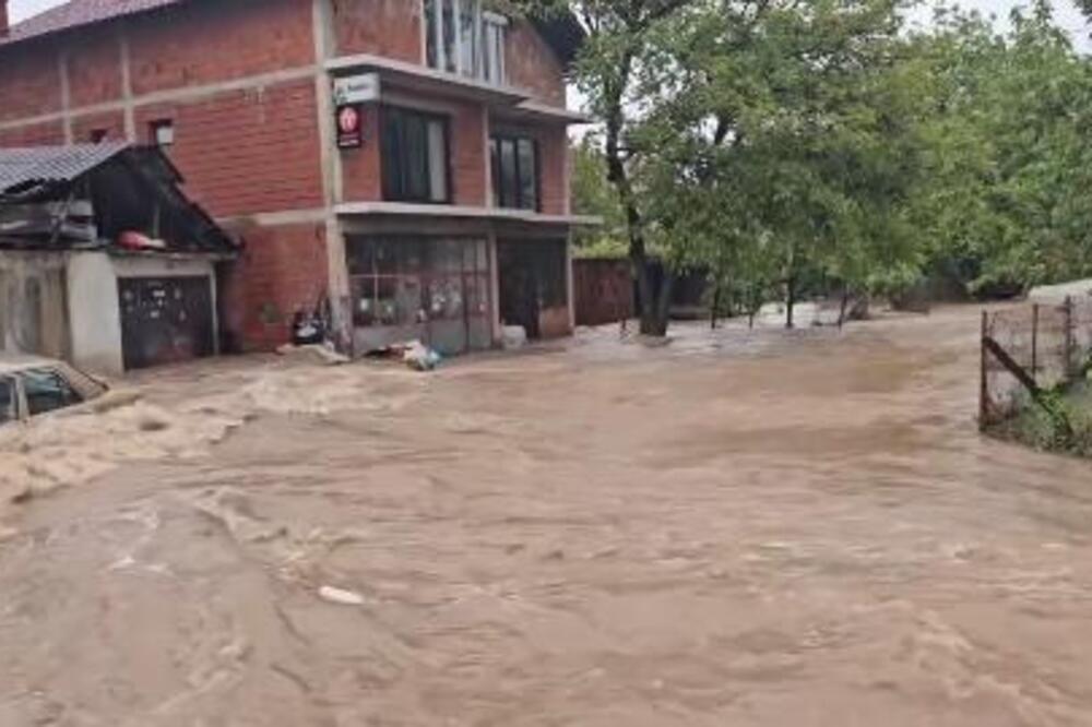 UŽAS U SVRLJIGU: Bujica nosi sve pred sobom, voda se izlila u oko 40 domaćinstava (VIDEO)
