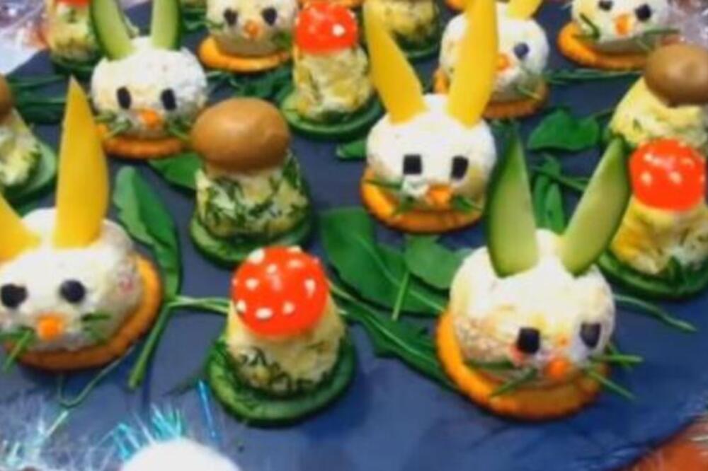 USKRŠNJE PREDJELO U OBLIKU ZEČEVA I PEČURAKA: Maštovito i ukusno, najmađima će se posebno dopasti