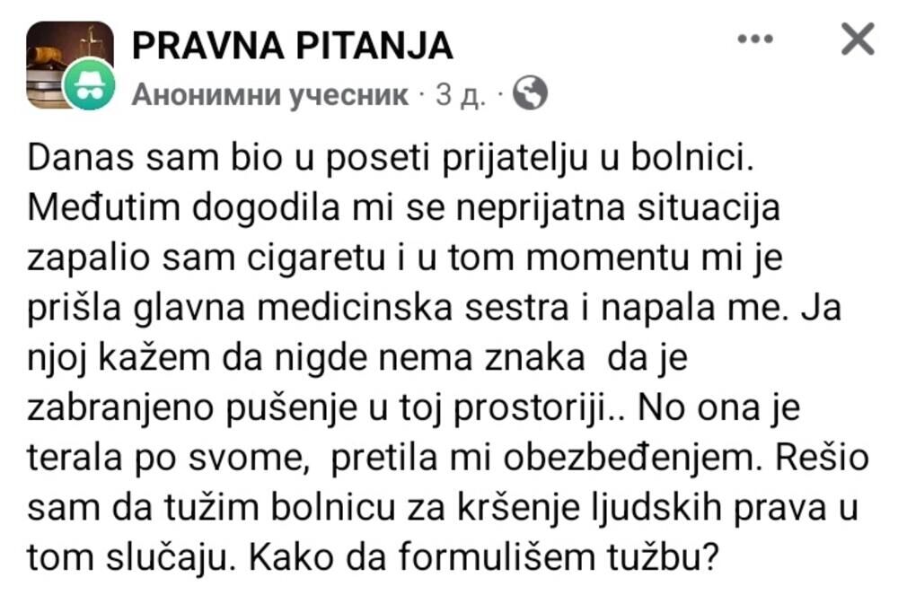 Pitanje korisnika