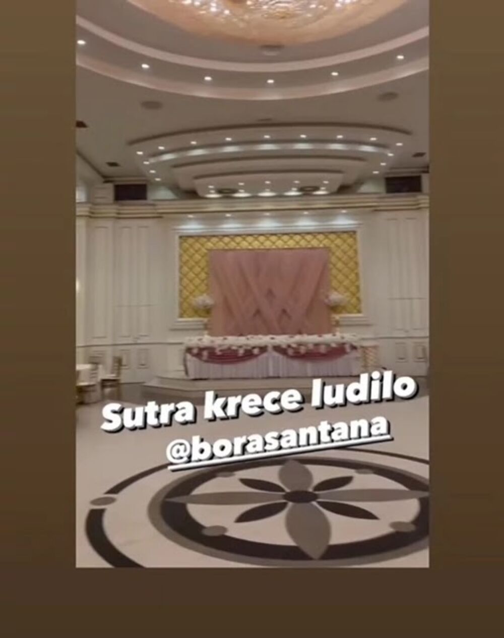 Pokazao je kako izgleda sala gde će se održati proslava