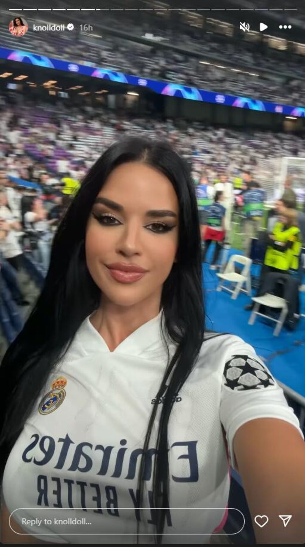 Ivana Knol na utakmici Reala i Bajerna iz Minhena u Madridu