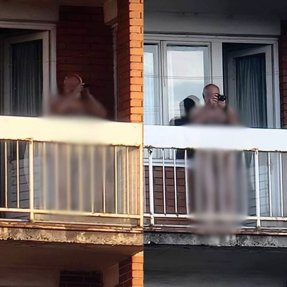 Nag muđkarac na terasi