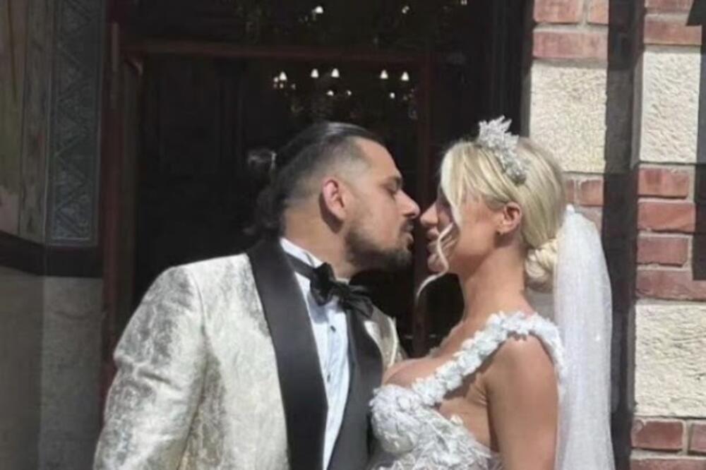 CRKVENO VENČANJE MILICE KEMEZ I BORE SANTANE: Ona kao BOGINJA U BELOM, a tek njega da vidite, PRAVI DASA