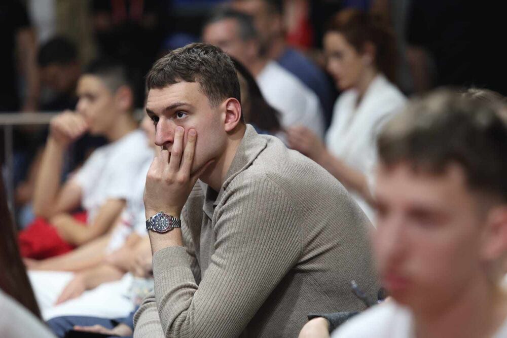 Nikola Jović na prvoj utakmici finalne serije ABA lige između Crvene zvezde i Partizana
