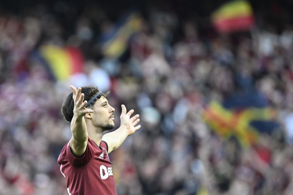 Veljko Birmančević slavi jedan od golova protiv Banika