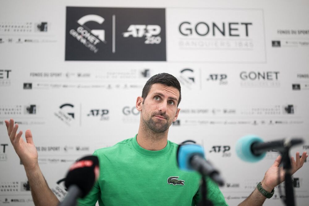 Novak Đoković na konferenciji za medije pred start turnira u Ženevi