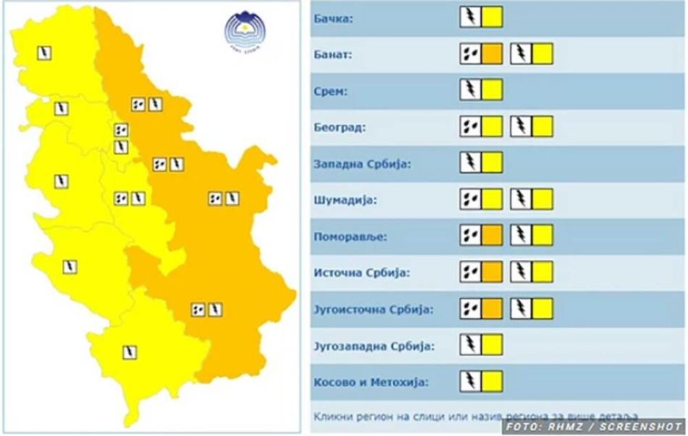Najavljeno opasno vreme u Srbiji
