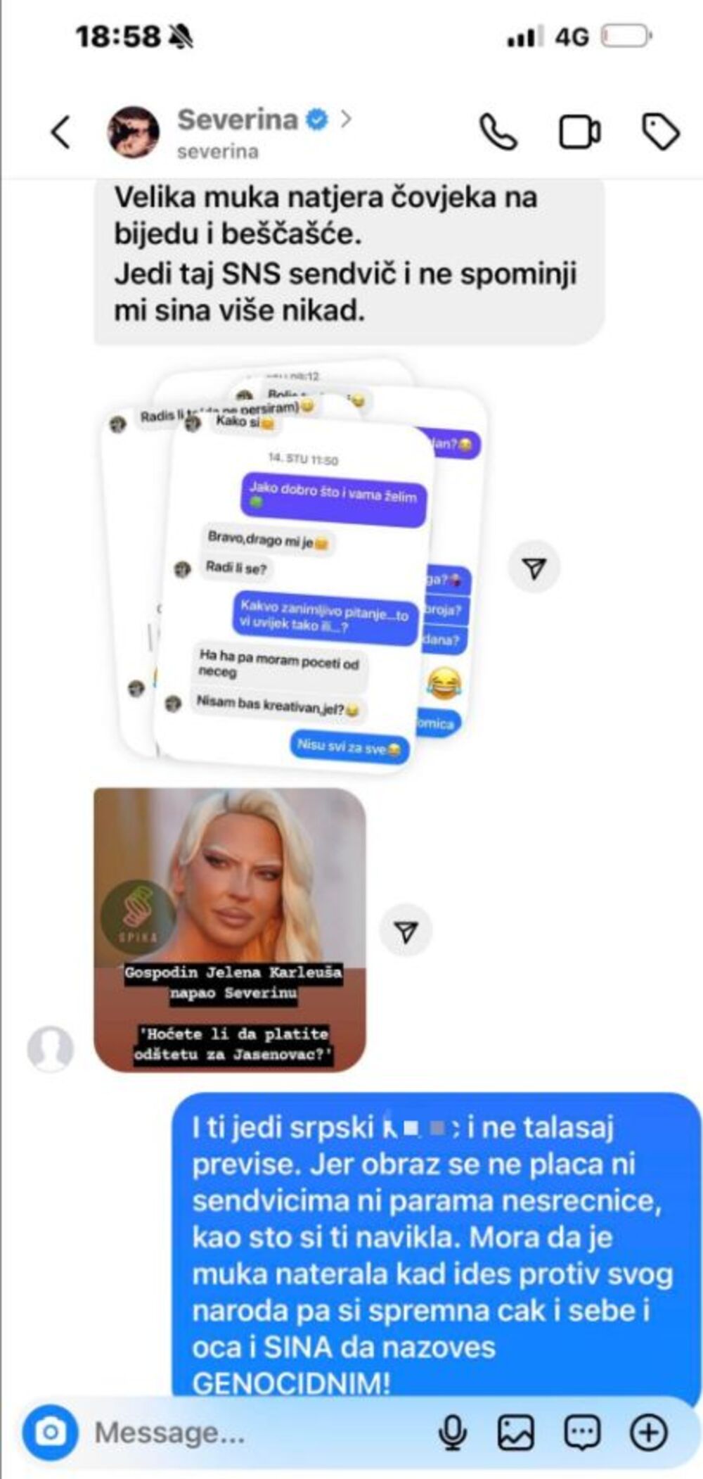 Objava Jelene Karleuše