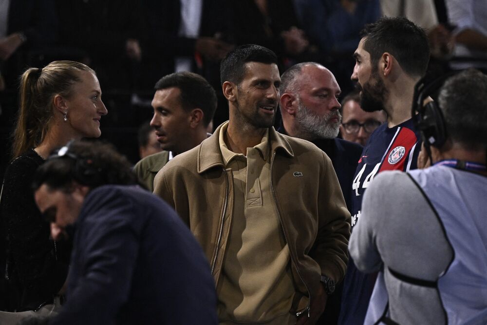 Kristina Mladenović, Novak Đoković i Nikola Karabatić