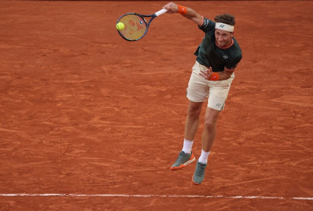 Kasper Rud tokom osmine finala Rolan Garosa