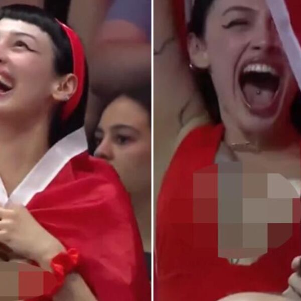 NAVIJAČICU U CRVENO BELOJ KOMBINACIJI GRUDI NISU SLUŠALE: Usred navijanja ISPALA JOJ JE BRADAVICA, sve se videlo