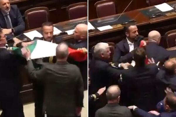 POSLE KAŽU DA JE KOD NAS NAJGORE: Makljaža među poslanicima u PARLAMENTU ITALIJE, STRAŠNE SCENE! (VIDEO)