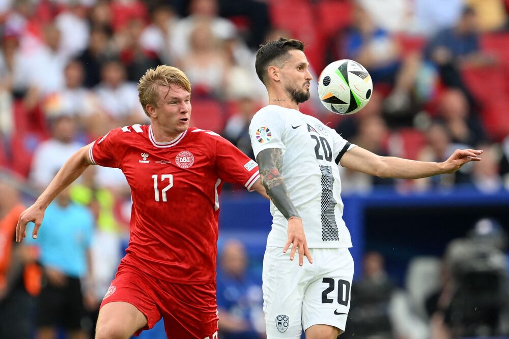 Detalj sa utakmice Danske i Slovenije