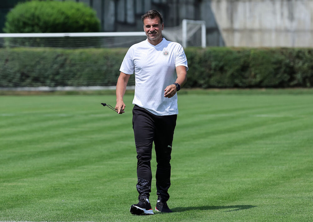 Aleksandar Stanojević na treningu Partizana