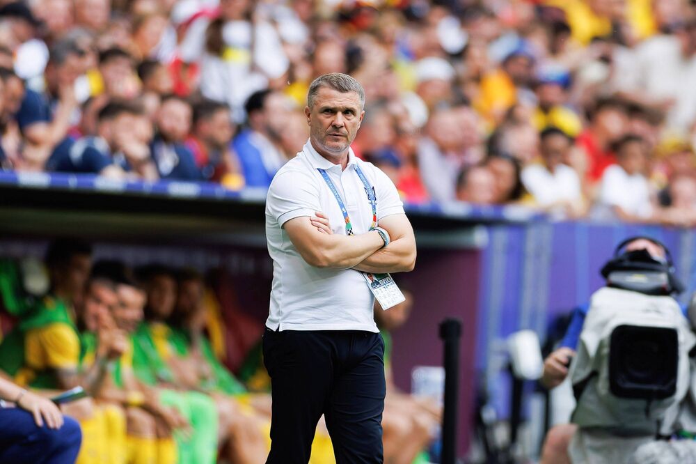 Sergej Rebrov tokom utakmice Rumunije i Ukrajine