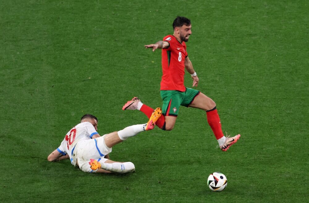 Bruno Fernandeš na utakmici Portugala i Češke