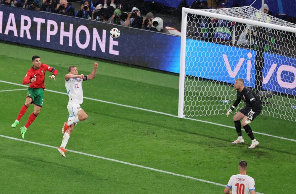 Kristijano Ronaldo na utakmici Portugala i Češke