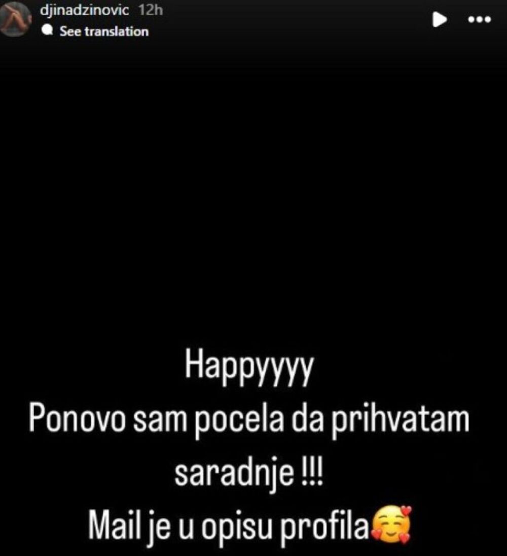 Đina Džinović počela da zarađuje