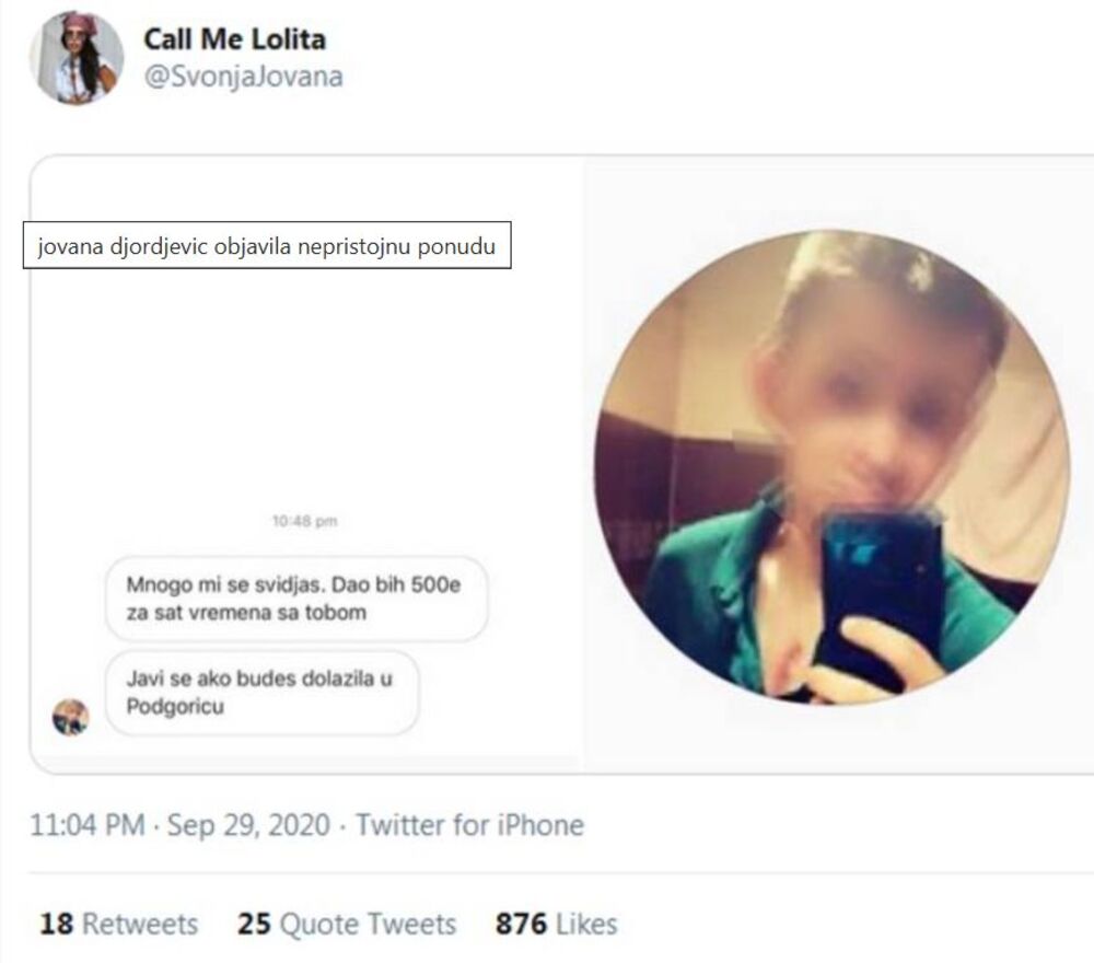Jovana Đorđević dobila nepristojnu ponudu