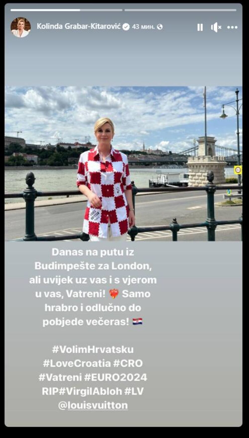 Kolinda Grabar - Kitarović bodri vatrene